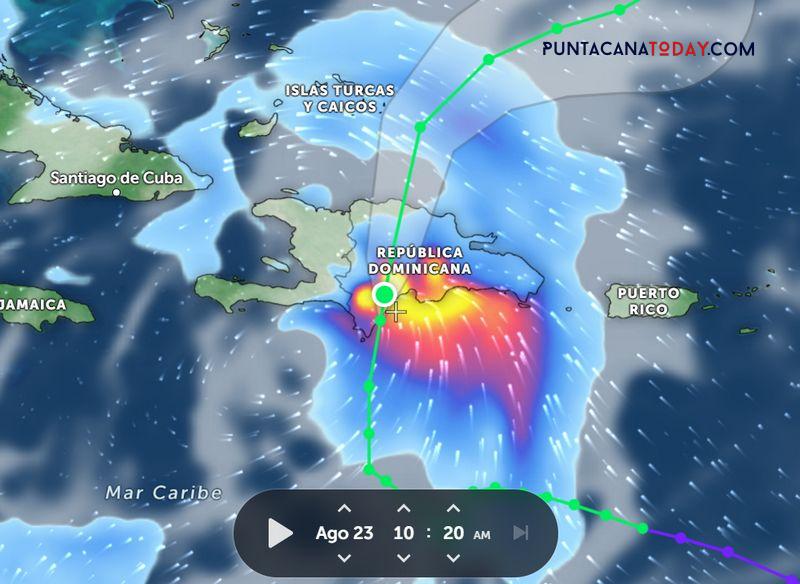 Storm Franklin Makes Landfall in the Dominican Republic