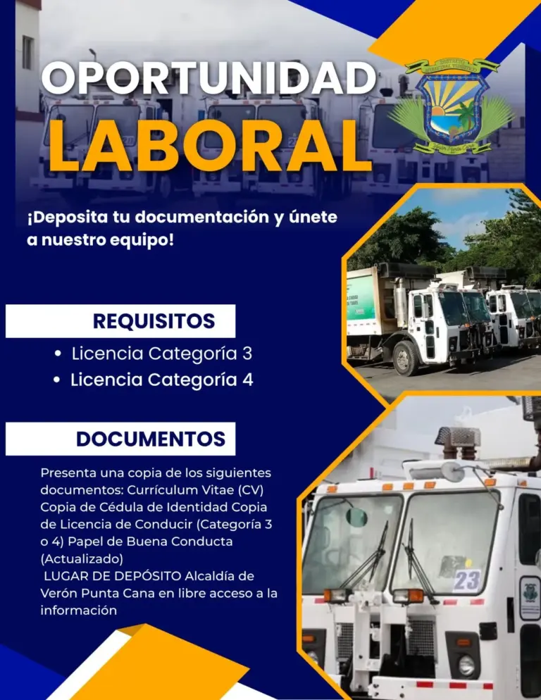 Veron Punta Cana Mayors Office Opens Driver Vacancies