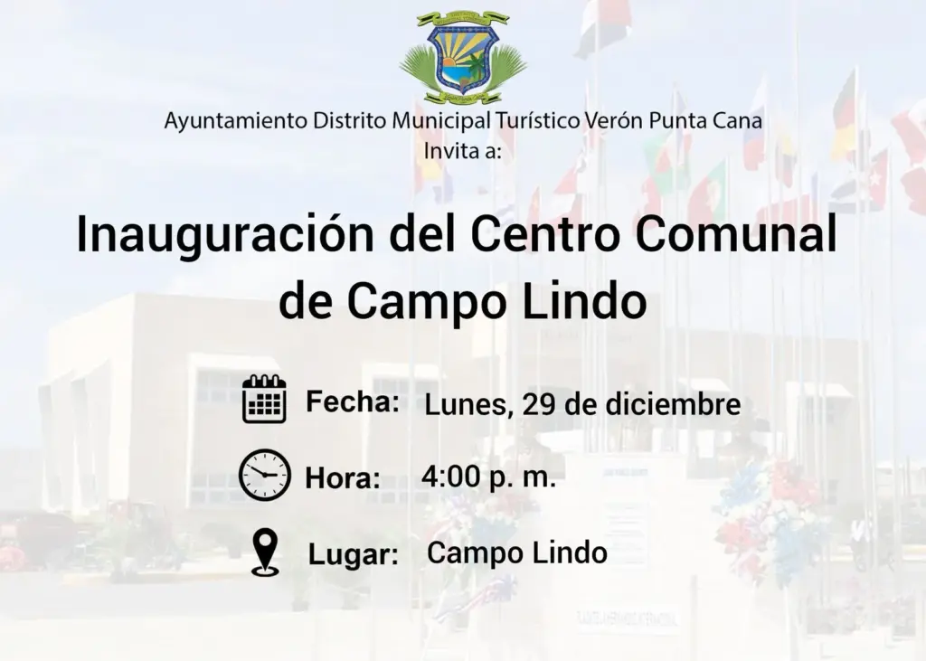 Veron–Punta Cana City Hall to Inaugurate New Community Center in Campo Lindo