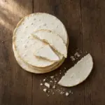 Tortas de casabe apiladas, foto cenital