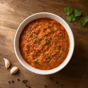 Sofrito dominicano licuado, foto cenital